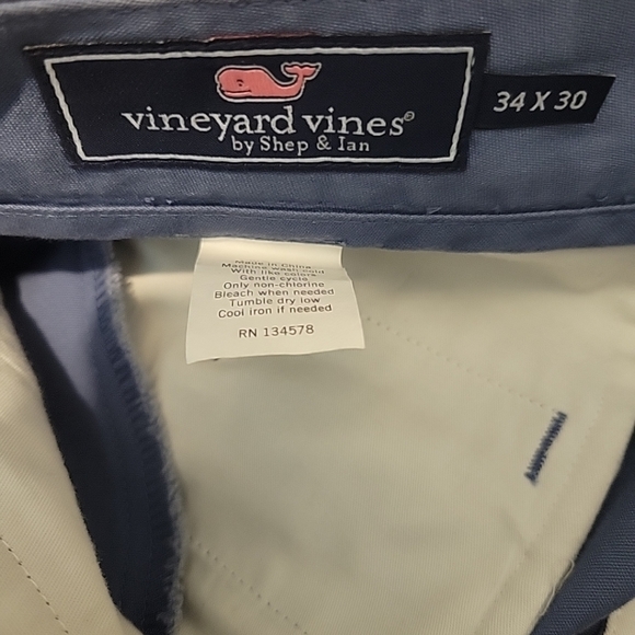 Vineyard Vines Pants Mens‎ 34X30 Blue Multicolor Chino Cotton - Picture 5 of 9